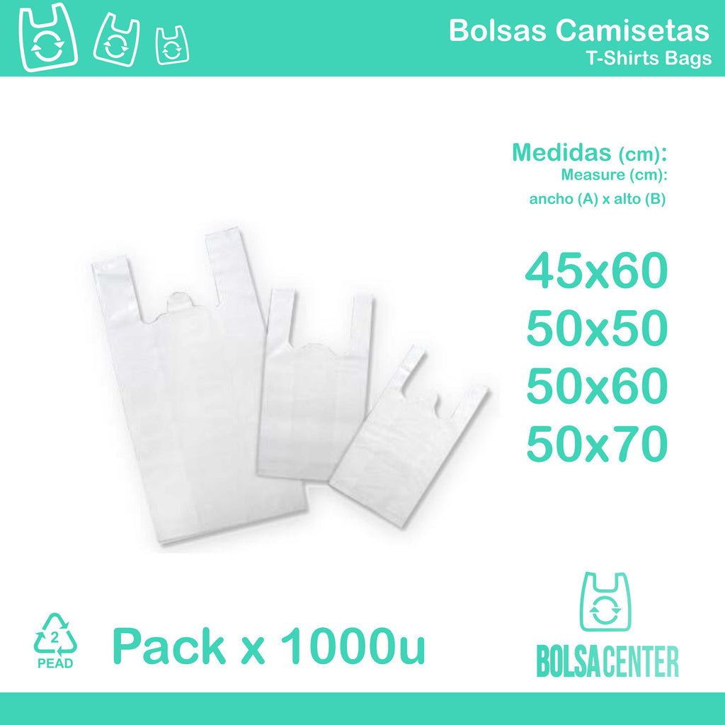 Pack de bolsas camisetas M x 1000u