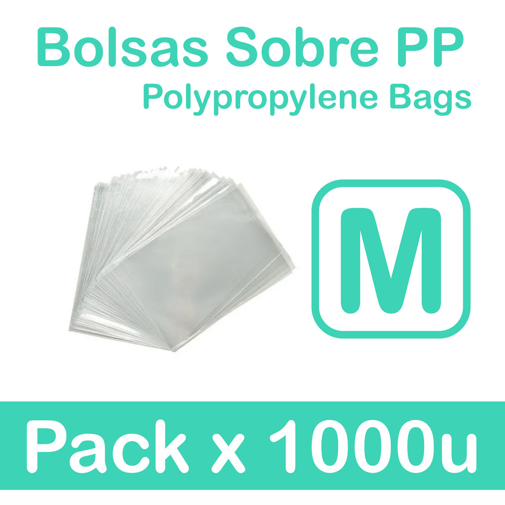 Pack de bolsas sobre de Polipropileno  x 1000u