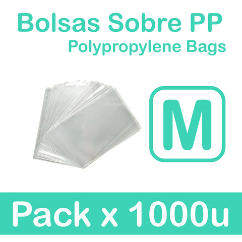 Pack de bolsas sobre de Polipropileno  x 1000u