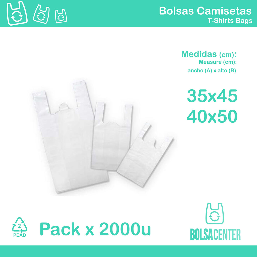 Pack de bolsas camisetas S x 2000u