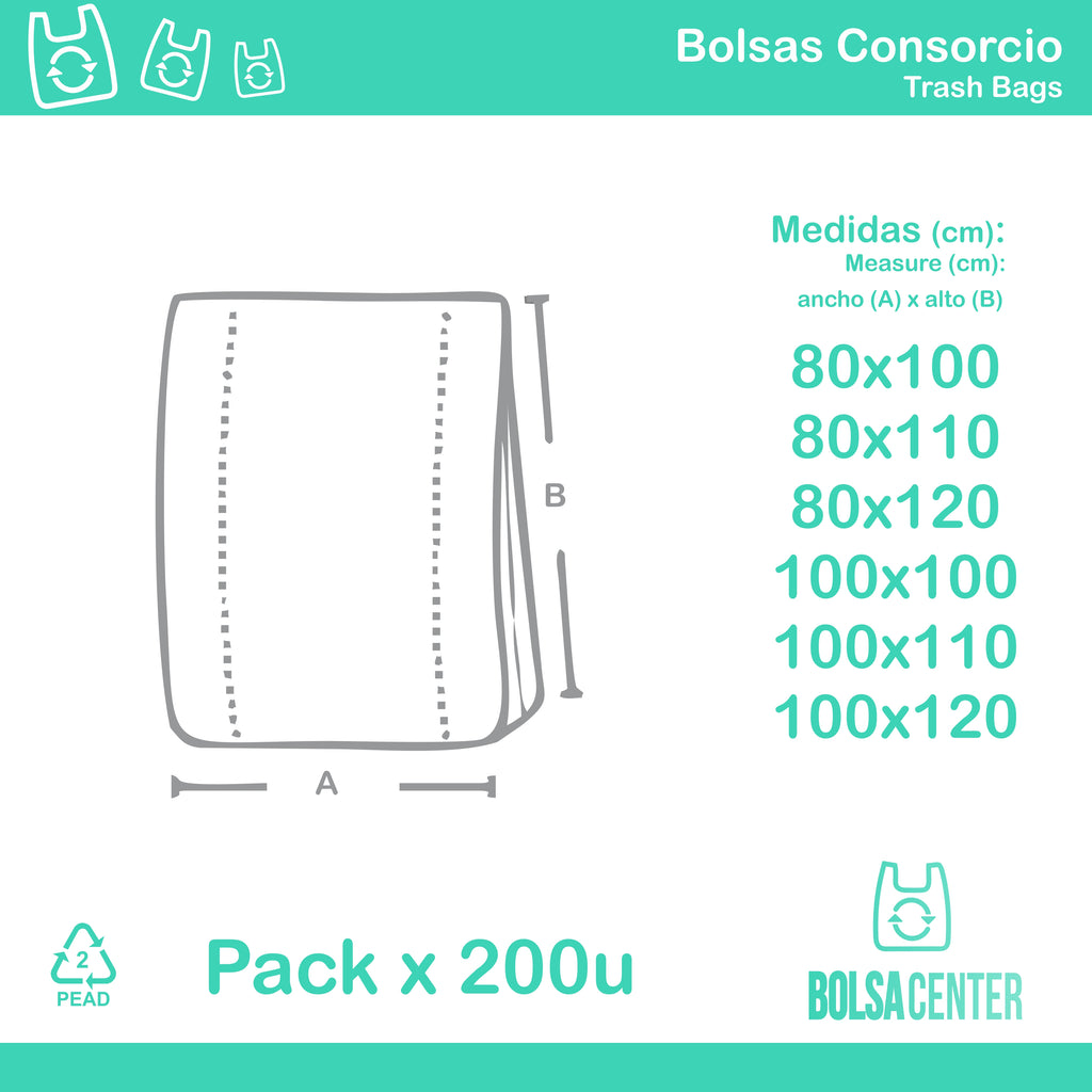 Pack de bolsas consorcio XL 200u