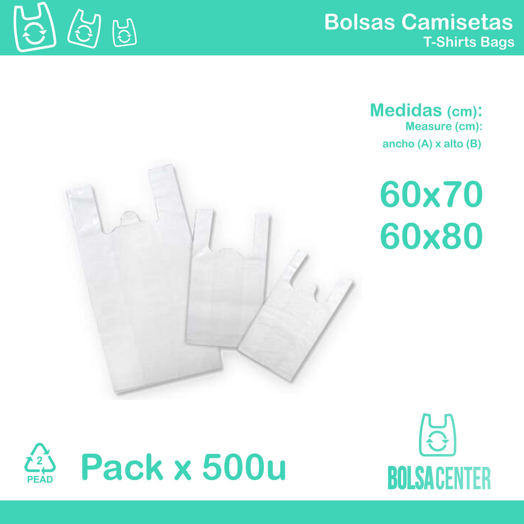 Pack de bolsas camisetas L x 500u