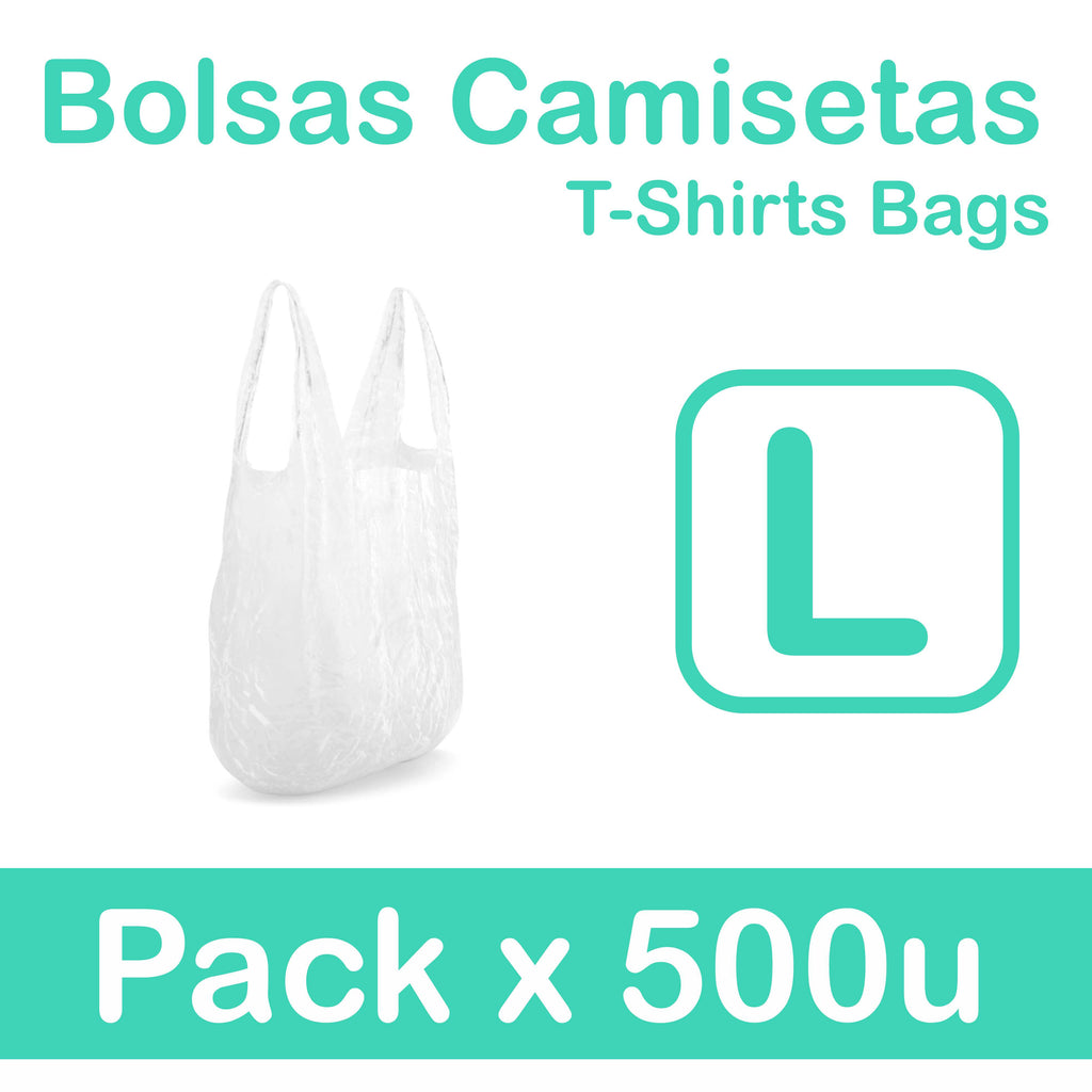 Pack de bolsas camisetas L x 500u