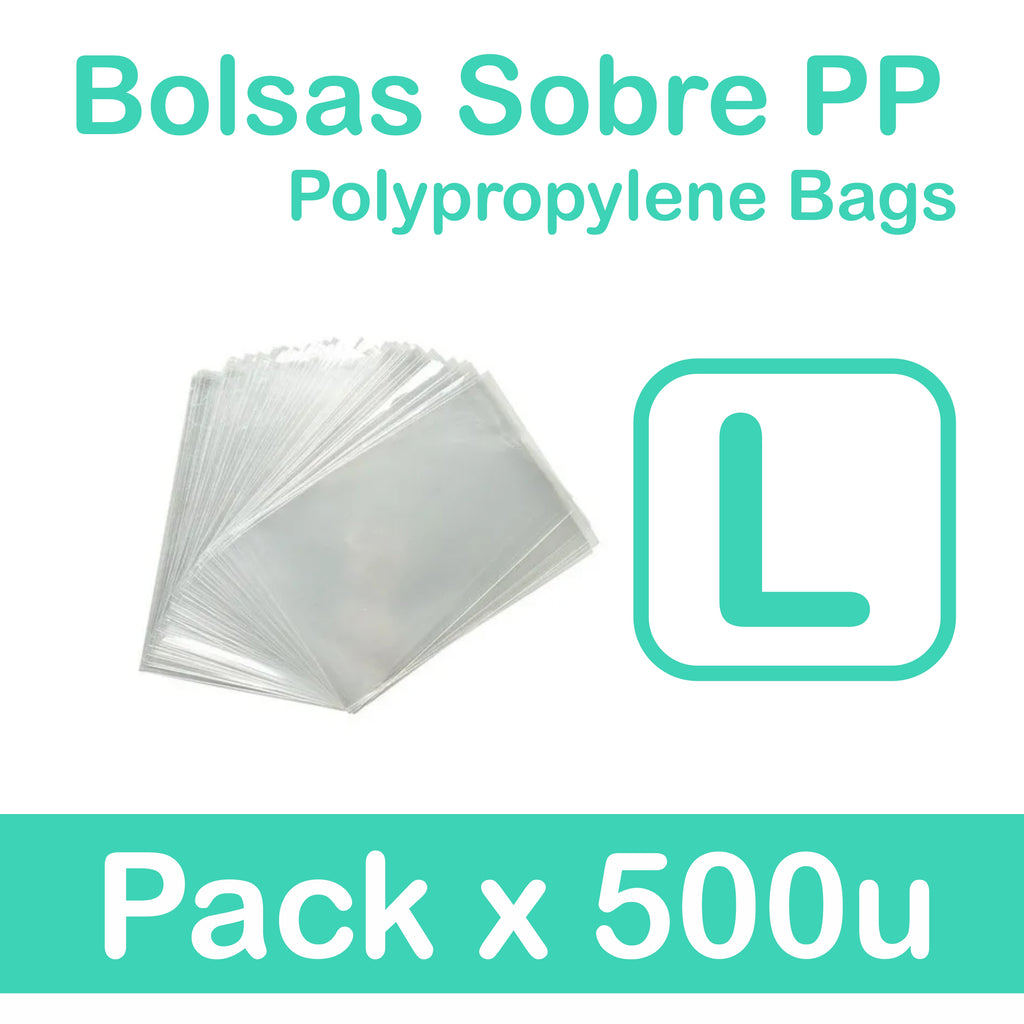 Pack de bolsas sobre de Polipropileno  x 500u