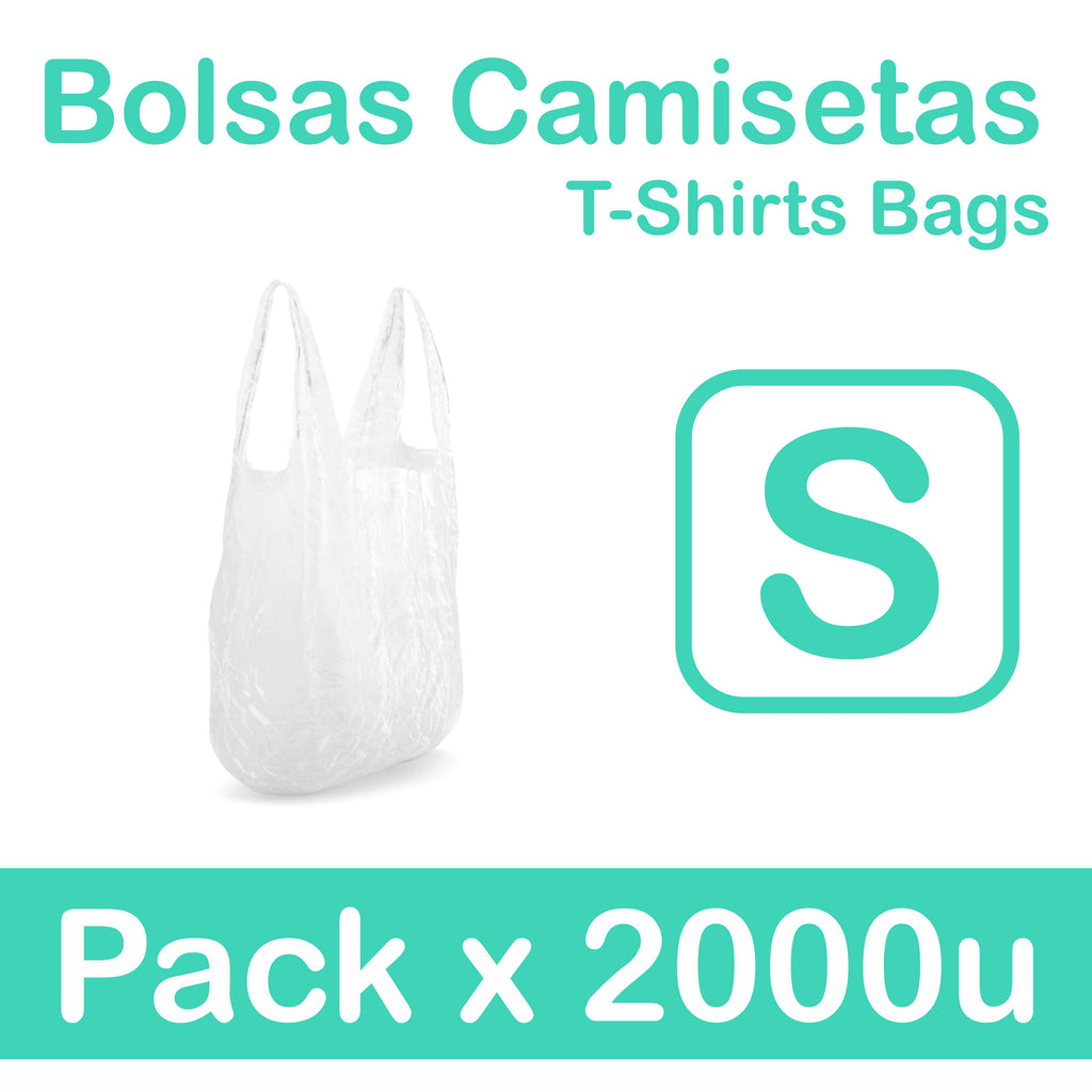 Pack de bolsas camisetas S x 2000u