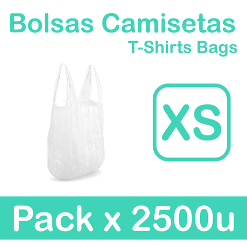 Pack de bolsas camisetas XS x 2500u