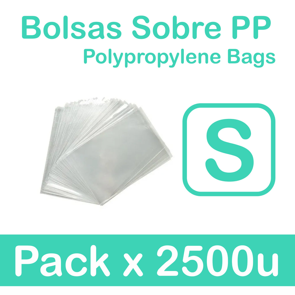 Pack de bolsas sobre de Polipropileno  x 2500u