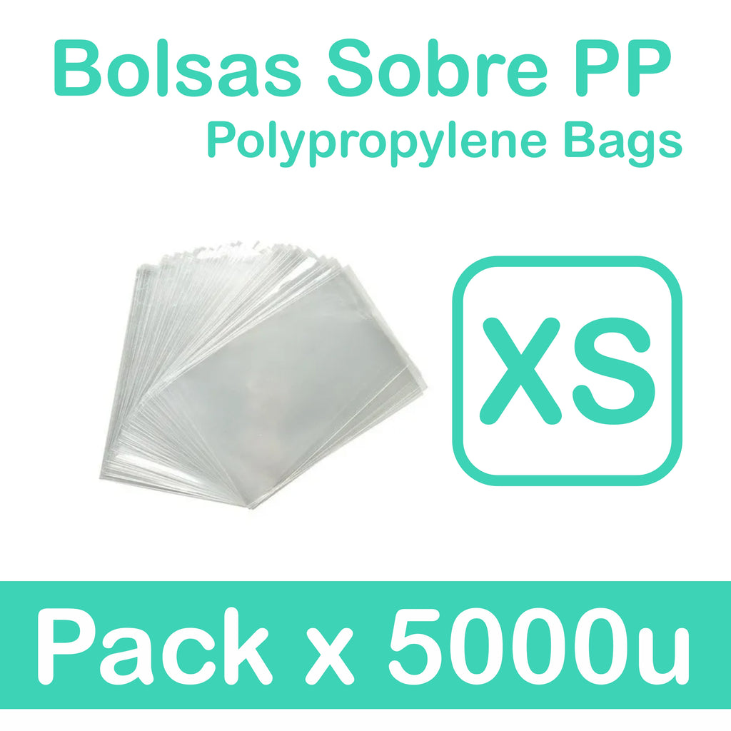 Pack de bolsas sobre de Polipropileno  x 5000u
