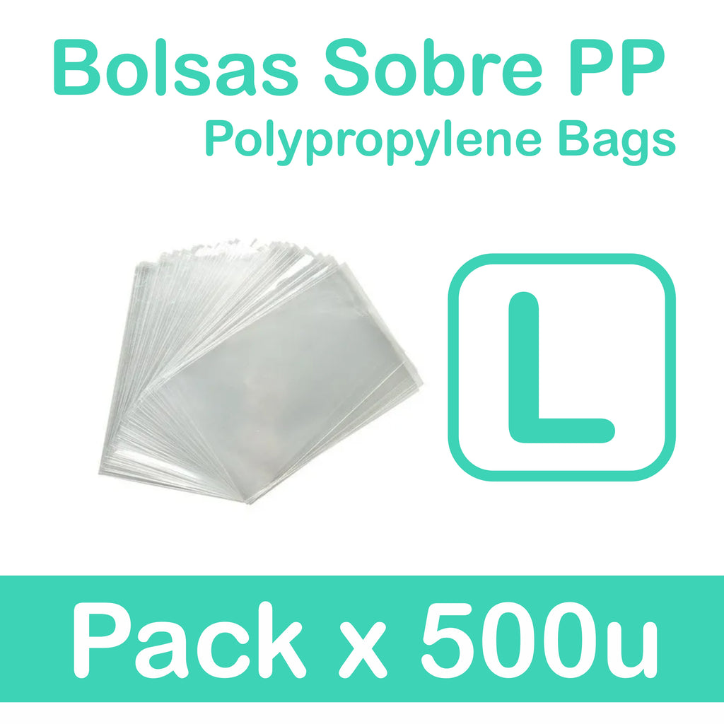 Pack de bolsas sobre de Polipropileno  x 500u